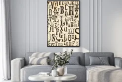 Plakat: Vintage tle alphabet