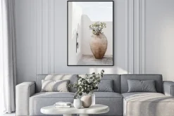 Plakat: W stylu boho donica z kwiatami