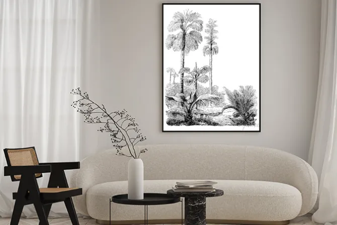 Plakat: W stylu vintage egzotyczne rośliny