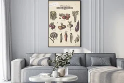 Plakat: Warzywa na plakacie retro