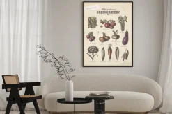 Plakat: Warzywa na plakacie retro