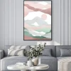 Plakat: Watercolor creative minimalist hand painted landscape composition,
