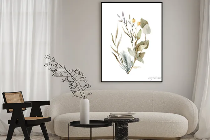 Plakat: Watercolor hand painted composition - arrangement, bouquet. soft