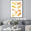 Plakat: Watercolor illustration of different buns and bread. isolated