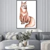 Plakat: Watercolor illustration of cute animals. forest wild animals