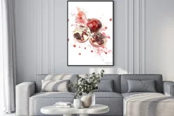 Plakat: Watercolor image of pomegranate