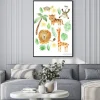 Plakat: Watercolor safari arrangements.