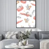 Plakat: Watercolor seamless pattern. wallpaper with party cupcakes and