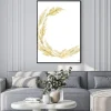 Plakat: Watercolor wild floral wreath. pampas graas for design boho and