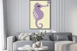 Plakat: Wektor ładny hipokamp