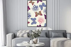 Plakat: Wektor wzór motyle.