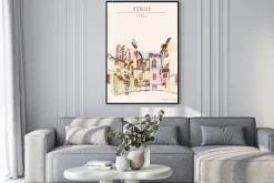 Plakat: Wenecja europa rocznik ręcznie rysowane pocztówki