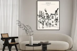 Plakat: Wenecja europa rocznik ręcznie rysowane pocztówki