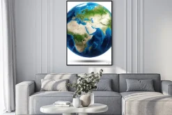 Plakat: Świat prawdziwe góry ulga