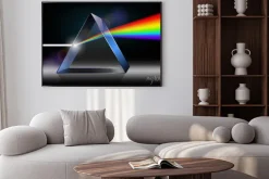 Plakat: Światło przechodzące przez pryzmat i tworzące tęczę