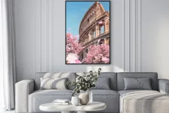 Plakat: Widok na koloseum w rzymie wiosną