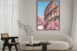 Plakat: Widok na koloseum w rzymie wiosną