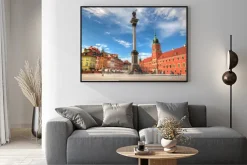 Plakat: Widok na rynek starego miasta w warszawie