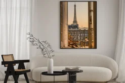 Plakat: Widok na wieżę eiffla
