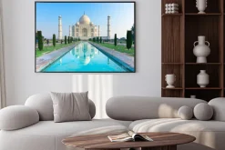 Plakat: Widok rano pomnik, taj mahal