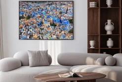 Plakat: Widok z lotu ptaka na miasto w indiach