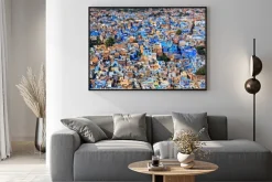 Plakat: Widok z lotu ptaka na miasto w indiach