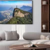 Plakat: Widok z lotu ptaka chrystusa odkupiciela w rio de janeiro i miasta
