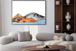 Plakat: Świeże owoce na białym tle