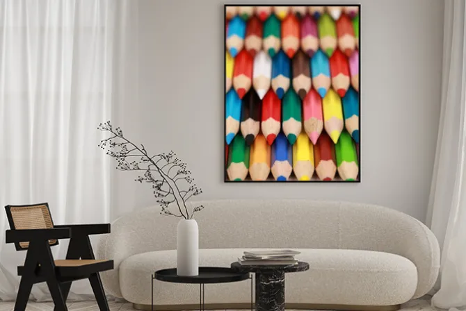 Plakat: Wiele kolorowe kredki