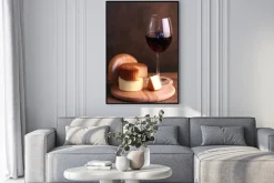Plakat: Wino i sery
