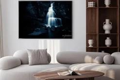 Plakat: Wodospad w nocy