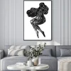Plakat: Woman body silhouette. raster illustration of a female. raster
