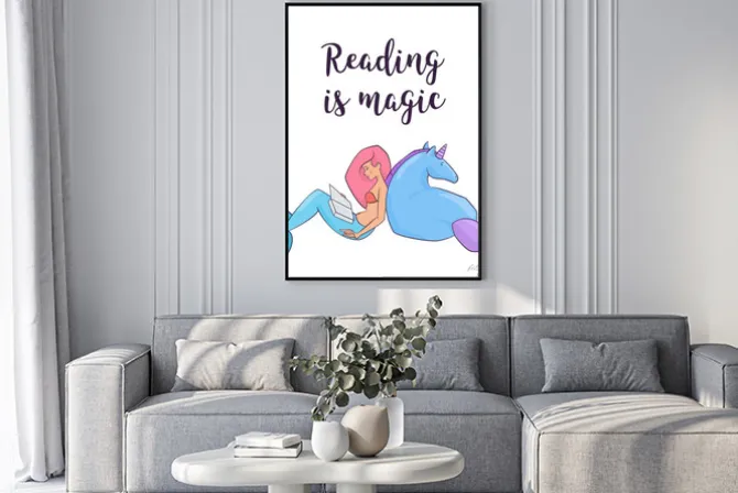 Plakat: Wróżka na białym tle wektorowej.