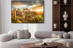 Plakat: Wschód słońca nad forum romanum