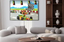 Plakat: Wyścig formuły - super samochód - ilustracja dla dzieci