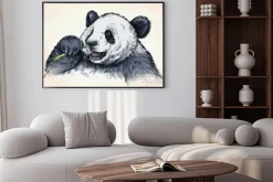 Plakat: Wygrawerować atramentu rysować rysunek panda