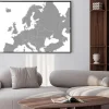 Plakat: Wysokiej jakości mapa europy z granicami regionów