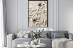 Plakat: Wzory na piachu z kamieniami