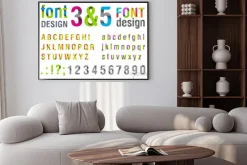 Plakat: Wzór czcionki. ribbon alphabet. wektorowych.