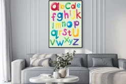 Plakat: Wzór czcionki z alfabet angielski