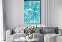 Plakat: Wzór w niebieskie koralowce