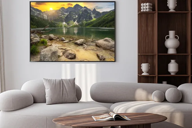 Plakat: Zachód słońca nad morskim okiem w tatrach