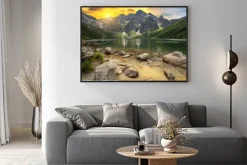 Plakat: Zachód słońca nad morskim okiem w tatrach