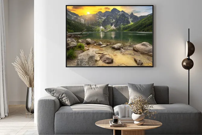 Plakat: Zachód słońca nad morskim okiem w tatrach