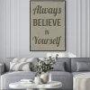 Plakat: Zawsze wierzę w siebie retro plakat