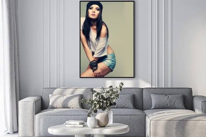 Plakat: Zdjęcie pięknej dziewczyny w stylu pinup, glamour