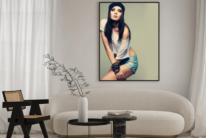 Plakat: Zdjęcie pięknej dziewczyny w stylu pinup, glamour