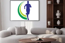 Plakat: Zdrowie run logo