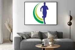 Plakat: Zdrowie run logo