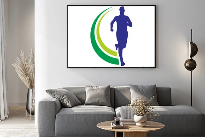 Plakat: Zdrowie run logo